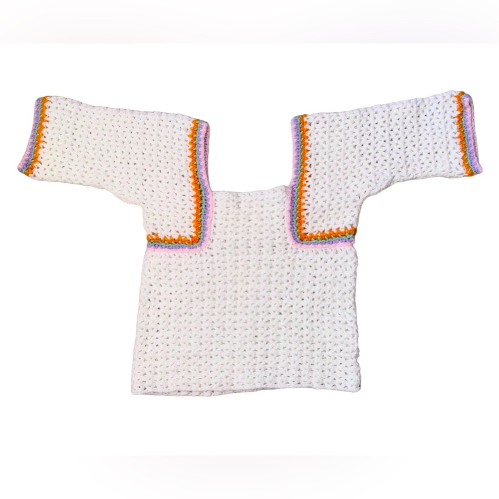 VTG Vintage Custom handknit crop top women’s size small